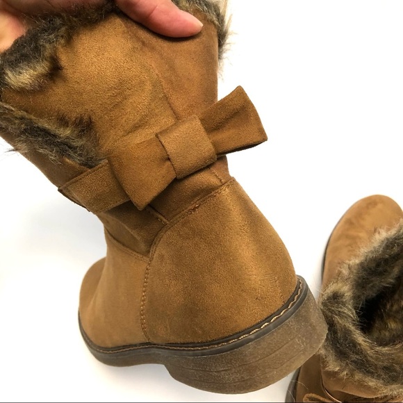 AMANDA BLUE faux suede bow back windsor boots zip side size 10/41 - Picture 12 of 15